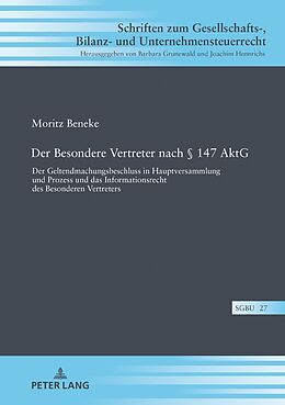 Fester Einband Der Besondere Vertreter nach § 147 AktG von Moritz Beneke