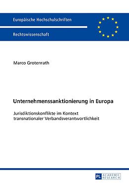 E-Book (epub) Unternehmenssanktionierung in Europa von Marco Grotenrath