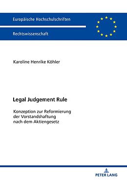 Kartonierter Einband Legal Judgement Rule von Karoline Henrike Köhler
