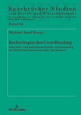 E-Book (epub) Rechtsfragen des Crowdfunding von Michael Josef Braun