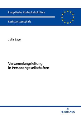 E-Book (epub) Versammlungsleitung in Personengesellschaften von Julia Bayer