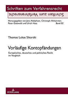 Fester Einband Vorläufige Kontopfändungen von Thomas Lukas Sikorski