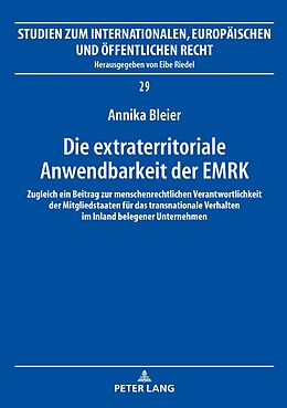 E-Book (epub) Die extraterritoriale Anwendbarkeit der EMRK von Annika Bleier