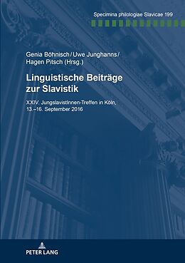Kartonierter Einband Linguistische Beiträge zur Slavistik von 