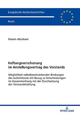 E-Book (epub) Haftungsverschonung im Anstellungsvertrag des Vorstands von Maren Abraham