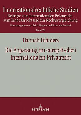 E-Book (epub) Die Anpassung im europäischen Internationalen Privatrecht von Hannah Dittmers
