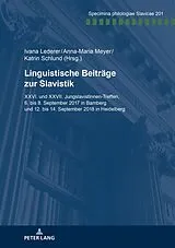 Kartonierter Einband Linguistische Beiträge zur Slavistik von 