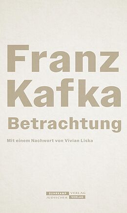 Fester Einband Betrachtung von Franz Kafka