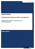 E-Book (epub) Syntaktische Datenmodelle im Vergleich von Janine Erdstein