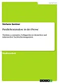 E-Book (epub) Paralleltextanalyse in der Presse von Stefanie Gentner