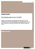 E-Book (epub) Zur Tatidentität in Art. 54 SDÜ von Sascha Kische
