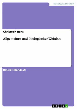 E-Book (pdf) Allgemeiner und ökologischer Weinbau von Christoph Hons