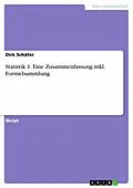 E-Book (epub) Statistik 1 von Dirk Schäfer
