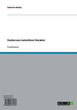 E-Book (pdf) Studien zum Autoritären Charakter von Sebastian Muthig