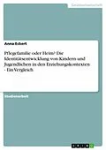 E-Book (epub) Pflegefamilie oder Heim? Die Identitätsentwicklung von Kindern und Jugendlichen in den Erziehungskontexten - Ein Vergleich von Anna Eckert