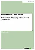 E-Book (pdf) Schülerstreitschlichtung - Interview und Auswertung von Matthias Endlich, Karsten Herfarth