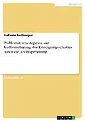 E-Book (pdf) Problematische Aspekte der Ausformulierung des Kündigungsschutzes durch die Rechtsprechung von Stefanie Reitberger