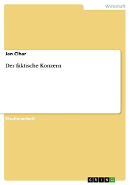 E-Book (pdf) Der faktische Konzern von Jan Cihar