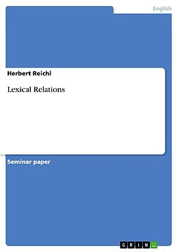 eBook (pdf) Lexical Relations de Herbert Reichl