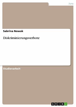 E-Book (pdf) Diskriminierungsverbote von Sabrina Nowak