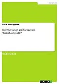 E-Book (epub) Interpretation zu Boccaccios "Griseldanovelle" von Luca Bonsignore