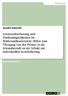 E-Book (pdf) Lernstandserfassung und Fördermöglichkeiten im Mathematikunterricht (Bereich Arithmetik); Hilfen zum Übergang von der Primar- in die Sekundarstufe an der Schule zur individuellen Lernförderung von Sandra Schmidt