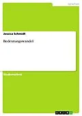 E-Book (epub) Bedeutungswandel von Jessica Schmidt