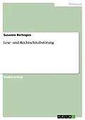 E-Book (epub) Lese- und Rechtschreibstörung von Susanne Berlingen