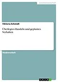 E-Book (epub) Überlegtes Handeln und geplantes Verhalten von Viktoria Schmidt