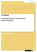 E-Book (epub) Die Entstehung der betrieblichen Mitbestimmung von Kai Eickhof