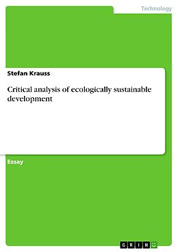 E-Book (pdf) Critical analysis of ecolocically sustainable development von Stefan Krauss
