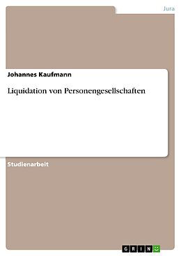 E-Book (pdf) Liquidation von Personengesellschaften von Johannes Kaufmann
