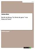 E-Book (epub) Emer de Vattel - ius in bello von Juliane Weis