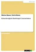 E-Book (epub) Krisenfestigkeit Hamburger Unternehmen von Markus Massar, Katrin Blume