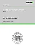 E-Book (epub) Eine Verfassung für Europa von Gerald G. Sander