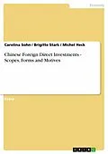 E-Book (pdf) Chinese Foreign Direct Investments - Scopes, Forms and Motives von Carolina Sohn, Brigitte Stark, Michel Heck
