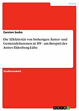 E-Book (epub) Die Effektivität von bisherigen Ämter- und Gemeindefusionen in MV - am Beispiel des Amtes Eldenburg-Lübz von Carsten Socke
