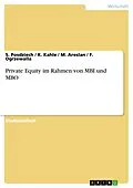 E-Book (epub) Private Equity im Rahmen von MBI und MBO von S. Posdziech, K. Kahle, M. Areslan