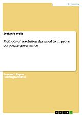 eBook (epub) Methods of resolution designed to improve corporate governance de Stefanie Welz