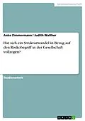 E-Book (pdf) Hat sich ein Strukturwandel in Bezug auf den Risikobegriff in der Gesellschaft vollzogen? von Anke Zimmermann, Judith Walther