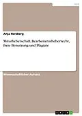 E-Book (epub) Miturheberschaft, Bearbeiterurheberrecht, freie Benutzung und Plagiate von Anja Herzberg