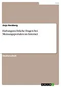 E-Book (pdf) Haftungsrechtliche Fragen bei Meinungsportalen im Internet von Anja Herzberg