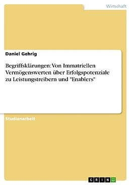 Kartonierter Einband Begriffsklärungen: Von Immatriellen Vermögenswerten über Erfolgspotenziale zu Leistungstreibern und "Enablers" von Daniel Gehrig