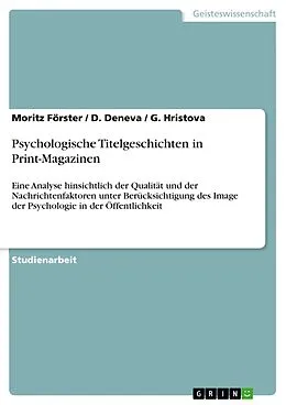 E-Book (pdf) Psychologische Titelgeschichten in Print-Magazinen von Moritz Förster, D. Deneva, G. Hristova