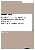 E-Book (epub) Erfordernisse und Möglichkeiten der Umsetzung des organisatorischen Unbundling in Energieversorgungsunternehmen von Benjamin Pichert