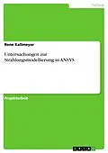 E-Book (epub) Untersuchungen zur Strahlungsmodellierung in ANSYS von Rene Kallmeyer