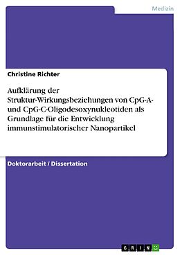 E-Book (pdf) Aufklärung der Struktur-Wirkungsbeziehungen von CpG-A- und CpG-C-Oligodesoxynukleotiden als Grundlage für die Entwicklung immunstimulatorischer Nanopartikel von Christine Richter