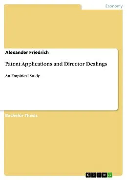 E-Book (epub) Patent Applications and Director Dealings von Alexander Friedrich