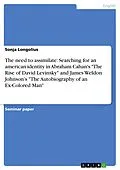 E-Book (pdf) The need to assimilate: Searching for an american identity in Abraham Cahan's "The Rise of David Levinsky" and James Weldon Johnson's "The Autobiography of an Ex-Colored Man" von Sonja Longolius