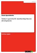 E-Book (epub) Turkey's quest for EU membership: Recent developments von Gisela Spreitzhofer